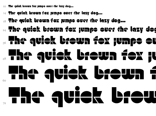 HFF Modern Strand font waterfall
